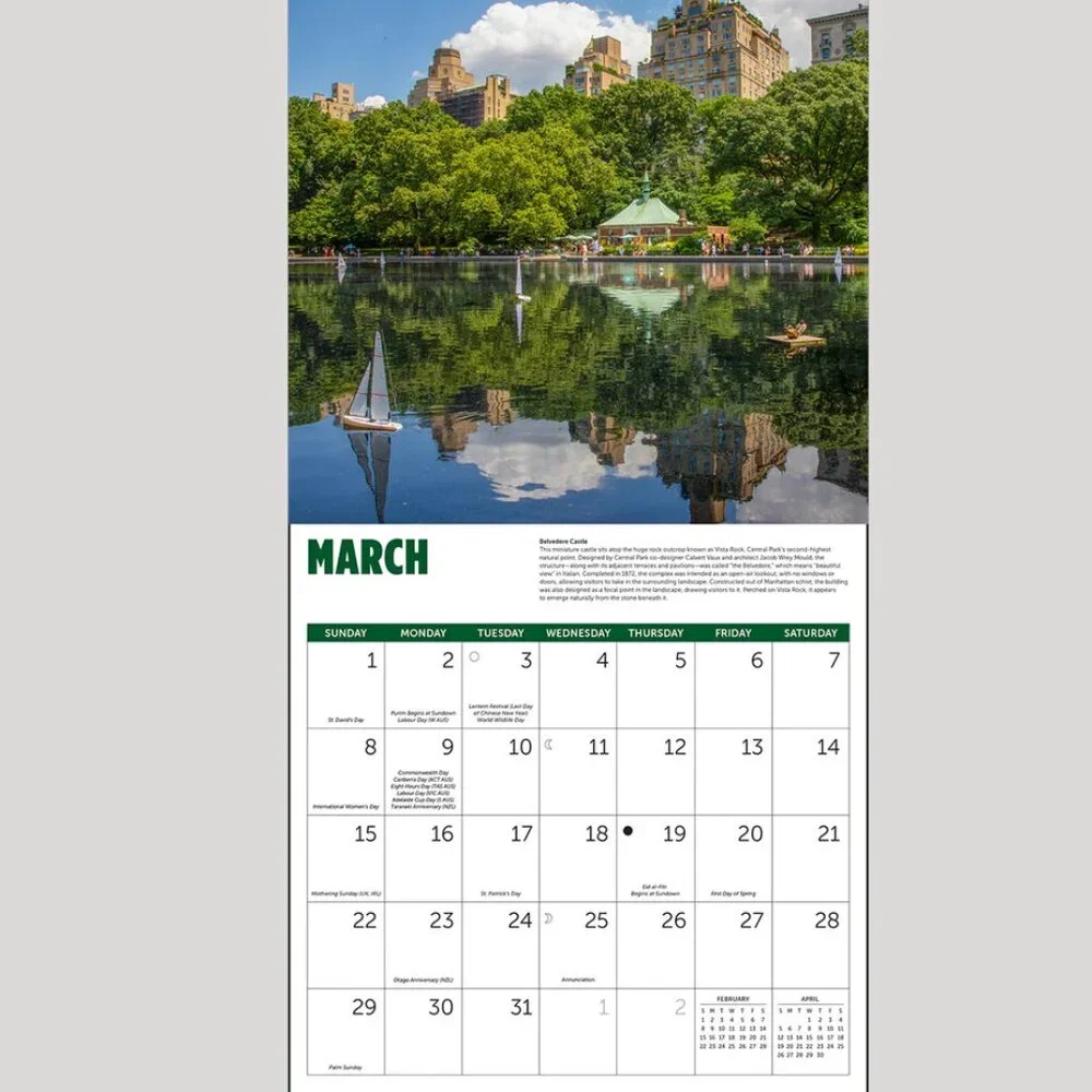 Central Park Conservancy 2026 Wall Calendar